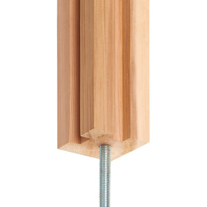 wood trellis posts Batten Trellis Post (Wall Top, Adjacent Sides Groove Fixed, Corner Pos – Cedar Trellis Co
